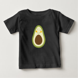 Ljug tecknad leende avocado med ögon t-shirt