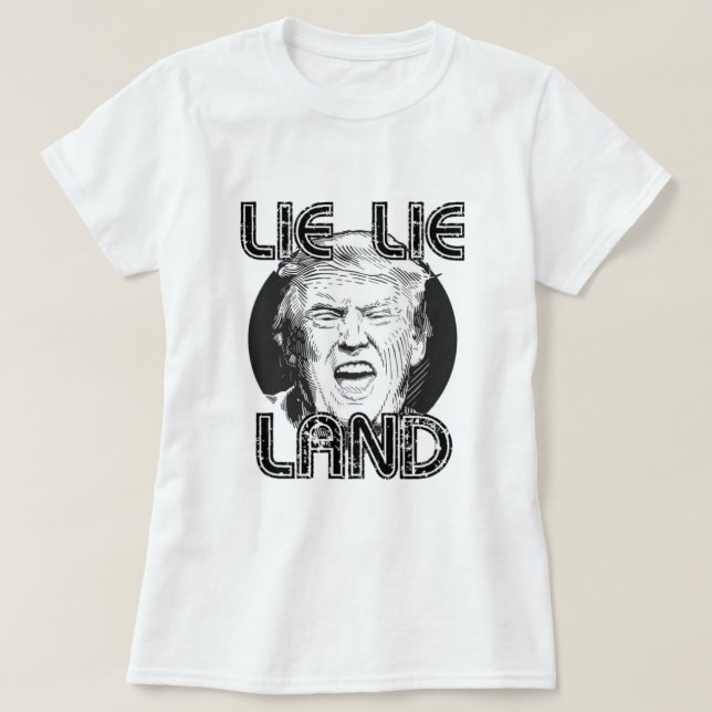 Ljuga ljuger den Anti trumfT-tröja för landet Tee Shirt (Design framsida)