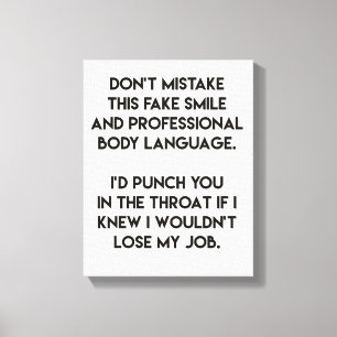 Ljuga - roligt, sarkastiskt citat canvastryck