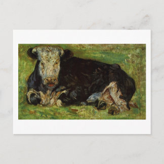 Ljugande Cow, Vincent van Gogh Vykort