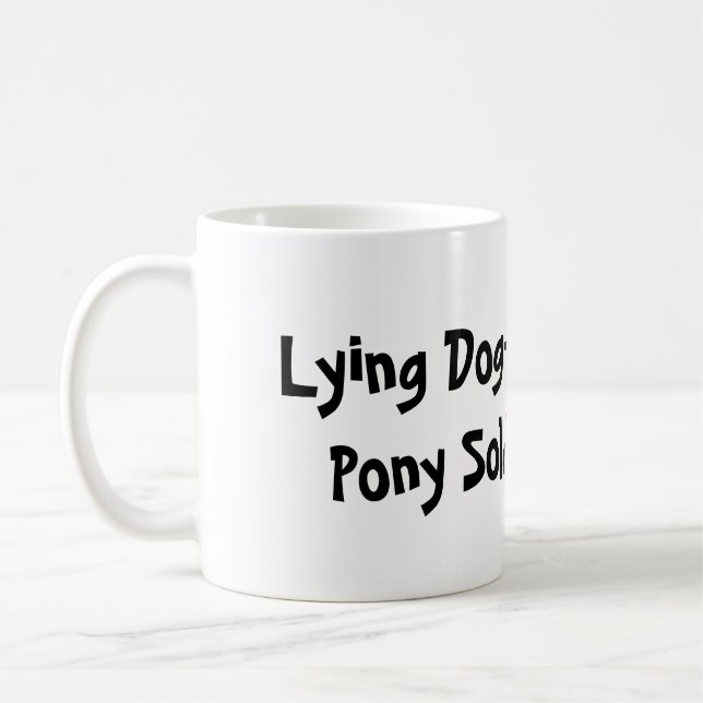 Ljugande Hund-Ansikte Pony Soldier Kaffemugg (Vänster)
