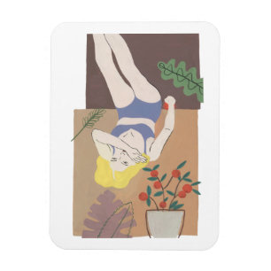 Ljugande kvinna magnet