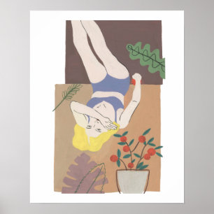 Ljugande kvinna poster