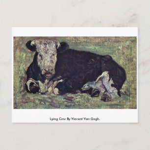 Ljuger Cow av Vincent Van Gogh. Vykort