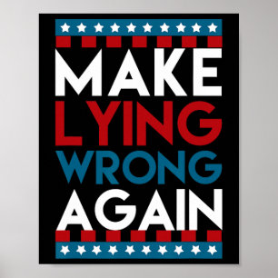 Ljuger felaktig Anti Donald Trump Offensiensiv Pol Poster