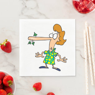 Ljuger för kvinnlig handel pappersservett