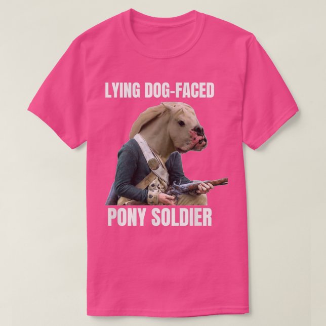 Ljuger Hund Faced Pony Soldier T Shirt (Design framsida)