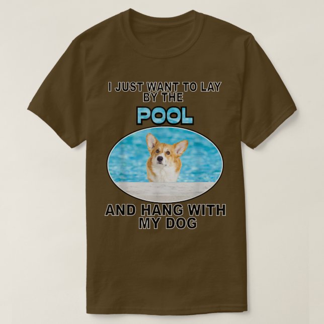 Ljugit av Bassäng och Hopp Corgi T Shirt (Design framsida)