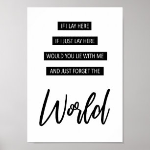 Ljugit här Glöm att världen jagar bilarna Sång Lyr Poster