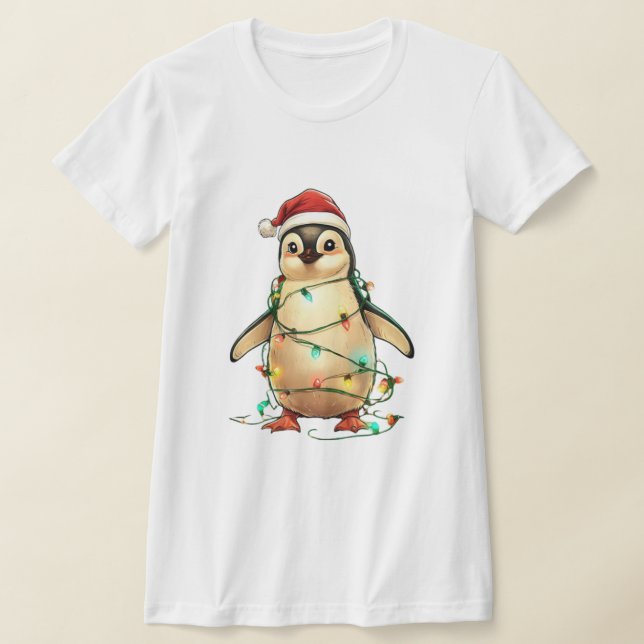Ljuka, Ljuka, Penguin T Shirt (Laydown)
