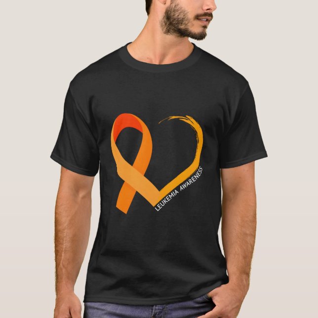 Ljukemi-medvetandegörande utformning med Orange Ba T Shirt (Framsida)
