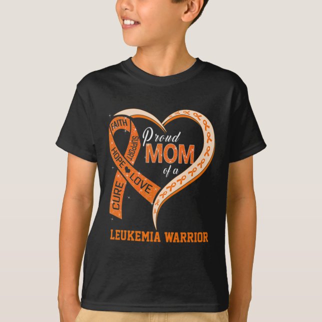 Ljukemi-medvetandegrad Mamma i en Leukemi Warrior T Shirt (Framsida)