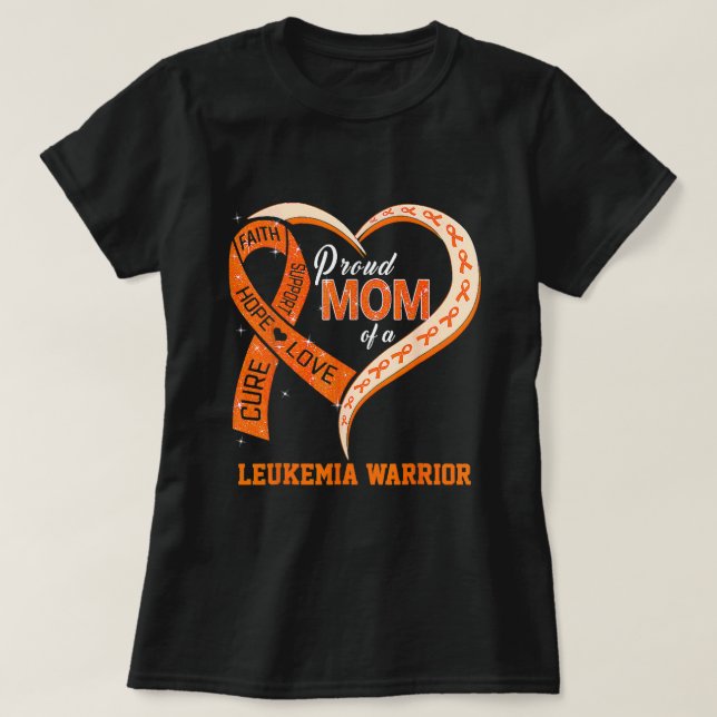 Ljukemi-medvetandegrad Mamma i en Leukemi Warrior T Shirt (Design framsida)