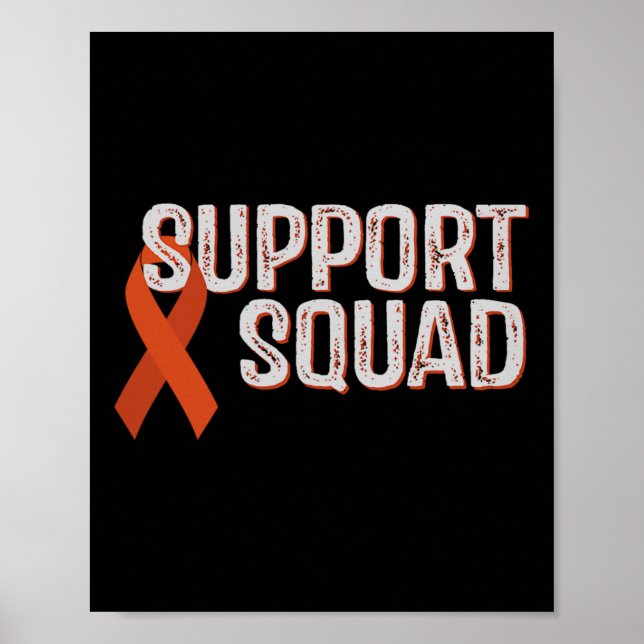 Ljukemia Awareness Support Squad Comfort Färg Ad Poster (Framsidan)