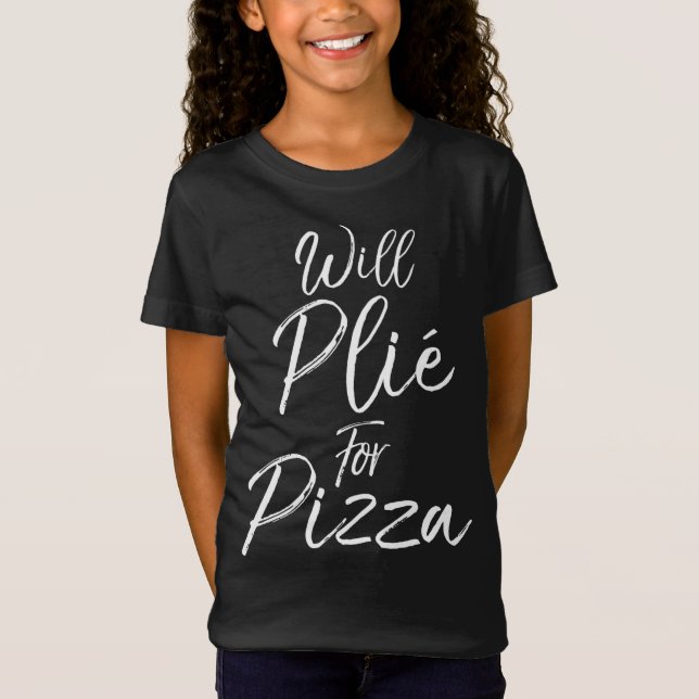 Ljuny Ballet Workout Quote Cute Joke Pli för T Shirt (Framsida)