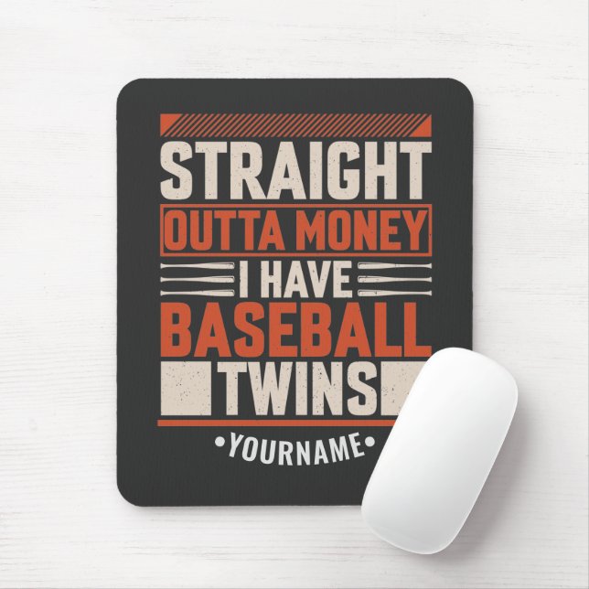 Ljuny Baseball Twin Parent Gift Musmatta (Med mus)