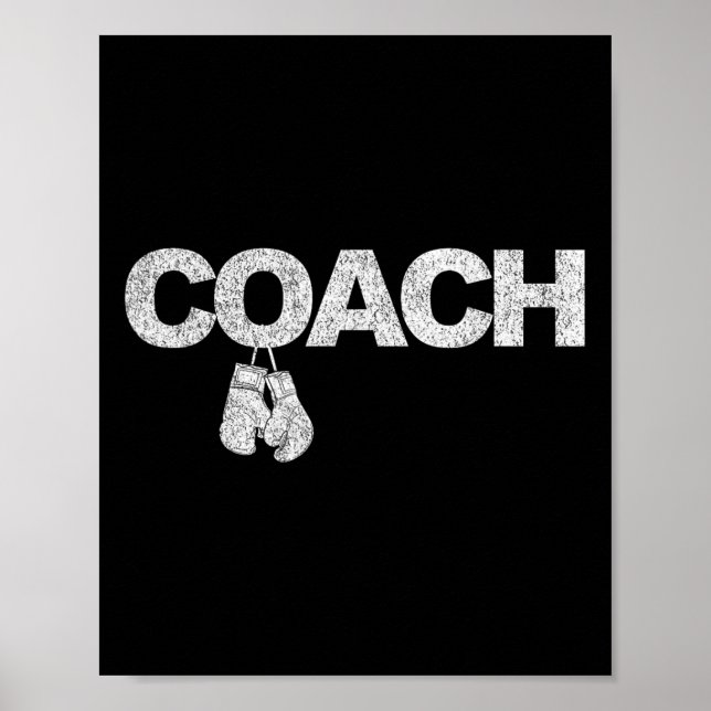 Ljuny Boxing Coach Boxing Trainer Retro 1 Poster (Framsidan)