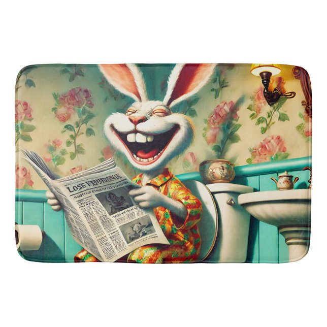 Ljuny Bunny på Toilet Bathroom Art Badrumsmatta (Framsidan)