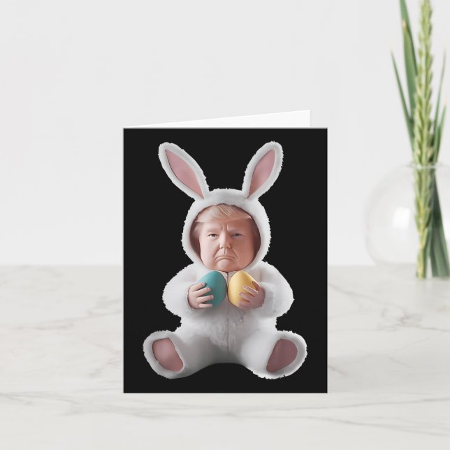 Ljuny Bunny Påsk Trump Meme Glad påsk Day Kort (Framsida)