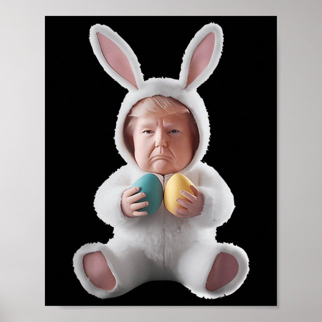Ljuny Bunny Påsk Trump Meme Glad påsk Day Poster (Framsidan)