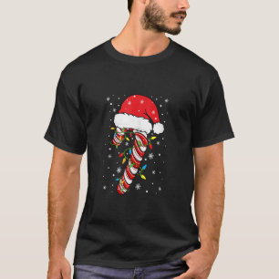 Ljuny Candy cane Crew Santa Ljus Kids T Shirt