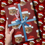 Ljuny Cat Anpassningsbar Ansikte Photo Santa Hat j Presentpapper<br><div class="desc">Lustigt Cat Anpassningsbar Ansikte Photo Santa Hat-julen, Byt ut ansikte från den här katten med ditt favoritfoto (se till att du har skörd så mycket till ansikte som möjligt och använda en app för att ta bort bakgrunden) och anpassa den här roliga Helgdag för julklappning Papprare med din unge, make...</div>