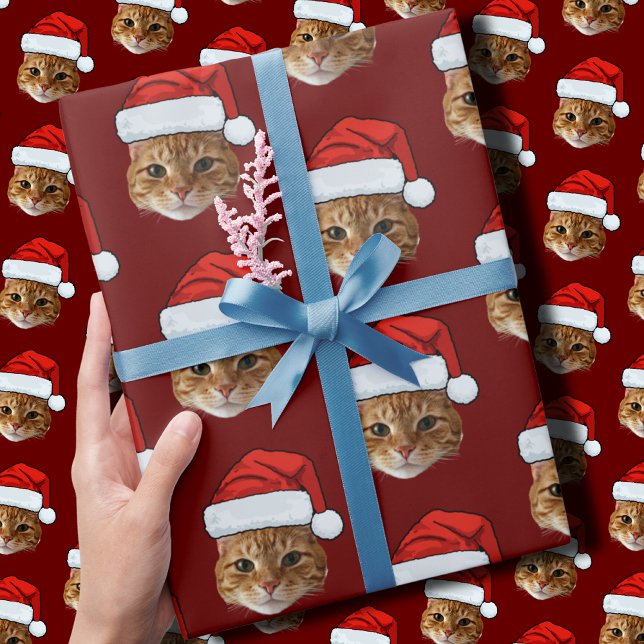 Ljuny Cat Anpassningsbar Ansikte Photo Santa Hat j Presentpapper (Skapare uppladdad)