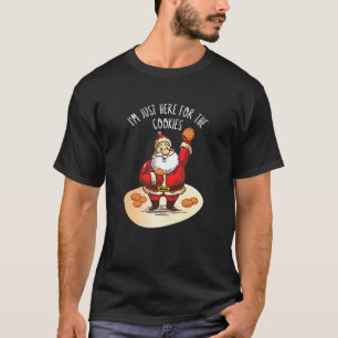 Ljuny Cookie Eating Santa Design T Shirt