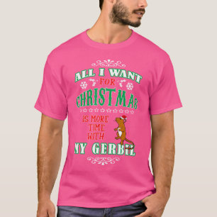 Ljuny Cute Gerbil Djurälskare Jul Satt T Shirt