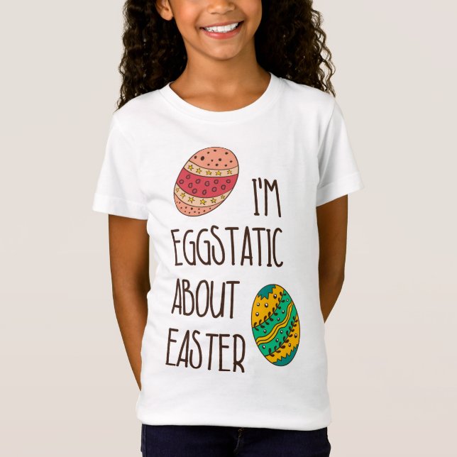 Ljuny Cute Påsk Eggstatisk Humous Quote Saming T Shirt (Framsida)