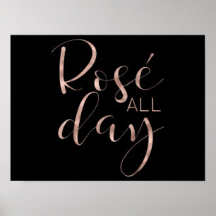 Ljuny Cute Ro hela dagen Vin Älskare Gift Poster