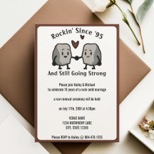 Ljuny Cute Sten Bröllop-årsdag Vow Renewal