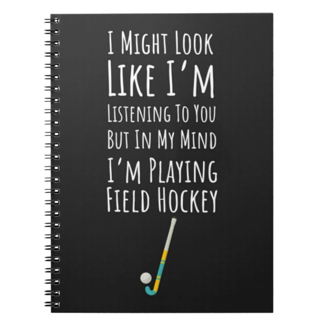 Ljuny Fält Hockey Gfts Player Team Sports Satt Say Anteckningsbok (Framsidan)