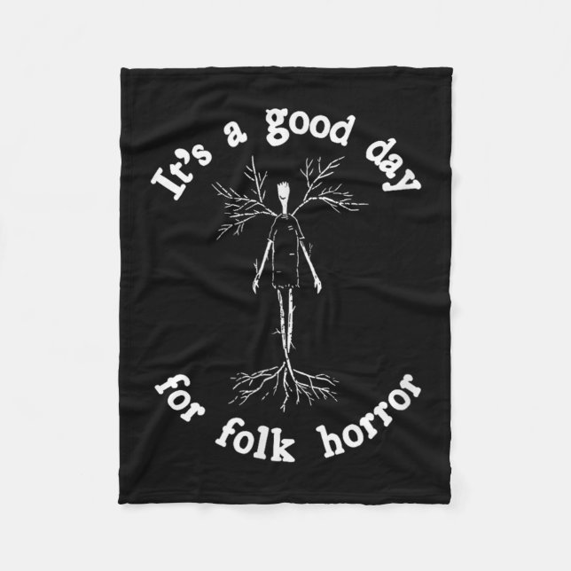 Ljuny folkskräck som säger Ancient Pagan Symbol Cr Fleecefilt (Framsidan)
