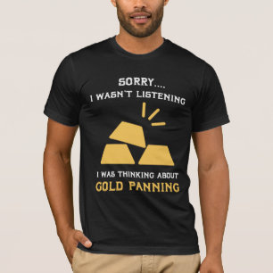 Ljuny Guld Miner Mining Digger-födelsedagspreslagt T Shirt