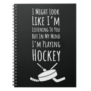 Ljuny Hockey Team Gifts Sports Player Humor Say Anteckningsbok