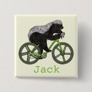 Ljuny Honey badger-cykling Badass Bicycle Add Namn Knapp
