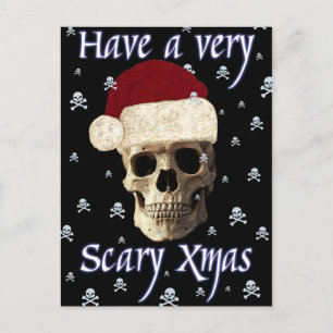 Ljuny Humor Gothic Skull Julafton Helg Vykort