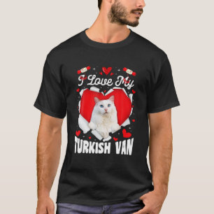 Ljuny I Kärlek Min turkiska Van Valentine Cat Love T Shirt