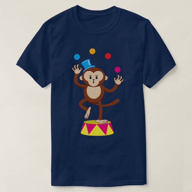 Ljuny Juggling Circus Monkey Ape T Gift Shirt (Design framsida)