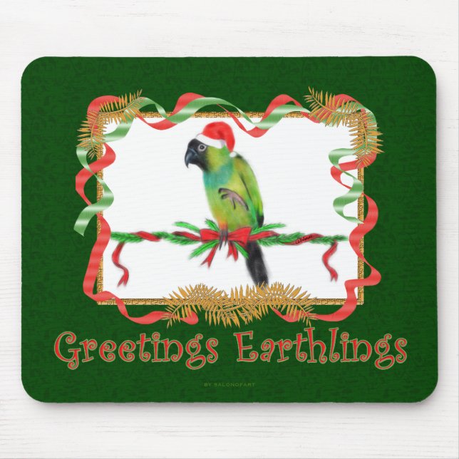Ljuny jul Mousepad Nanday Conure Parrot Musmatta (Framsidan)