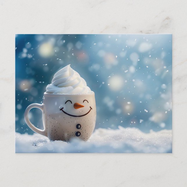 Ljuny jul Mugg som Snowmann Vykort (Framsida)