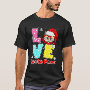 Ljuny KÄRLEK Santa Tass-julklapp Pug Ugly Chris T Shirt