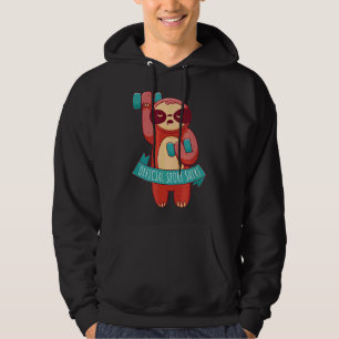 Ljuny Layz Sloth Weightlift Workout Sports Hoodie