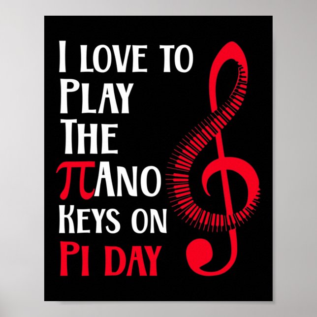 Ljuny Lycklig Piano Music på Pi Day Poster (Framsidan)