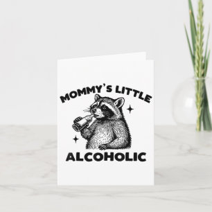 Ljuny Mammas lilla alkoholhaltiga cute Raccoon Mem Kort