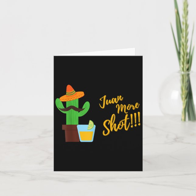 Ljuny mexikanska Cactus Meme Juan More Shot Party  Kort (Framsida)