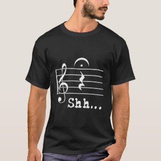 Ljuny Music Note presenterar musician Shh Quarter T Shirt