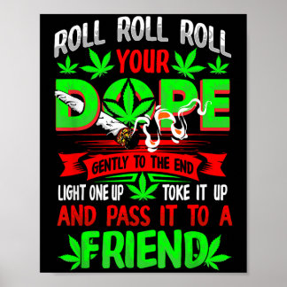 Ljuny Ogräs Pot Älskare Roll Joint Friend Smoking  Poster