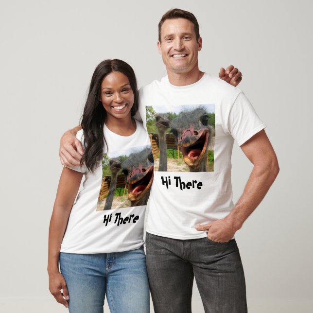 Ljuny Ostrich lite hej där Unisex T Shirt (Unisex)